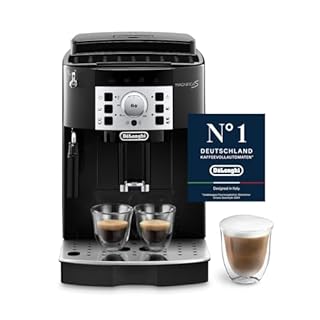 De’Longhi Magnifica S - Perfetto Kaffeevollautomat mit klassischem Milchaufschäumer, Espresso- und Cappuccino Kaffeemaschine, Bedienfeld mit Tasten, Schwarz (ECAM22.110.B)