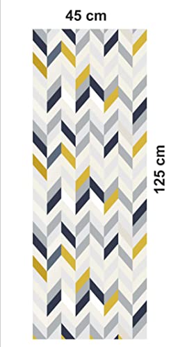 Image of CABANA HOMES Wall Stickers DIY Botanical Wallpaper for Bedroom (45 x 125 cm, 1 Roll) (6 sq. ft) Zig Zag Decorative Self Adhesive Decals Home Decor, Wardrobe, Living Room, Multicolour