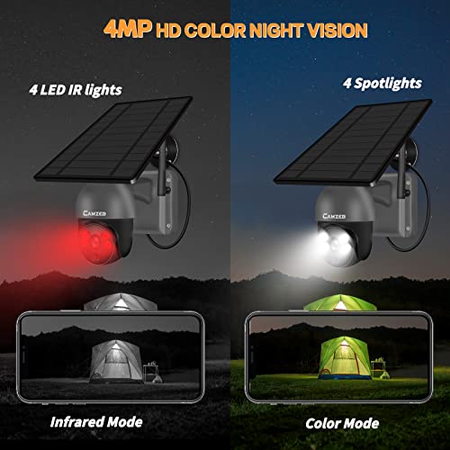 4G Lte Cellular Security Camera Wireless Outdoor - 2K No Wifi Security Camera - 24/7 Record Color Night Vision Pir Motion Detect 2-Way Talk Included Sim Card（At&T Verizon T-Mobile Sprint） Ip66 #TOP5