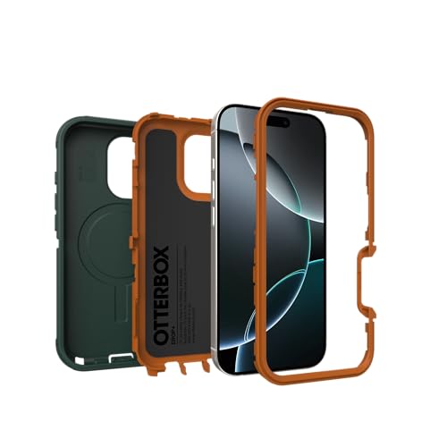 Image of OtterBox iPhone 16 Pro Defender Series Case for MagSafe - Green Intrigue