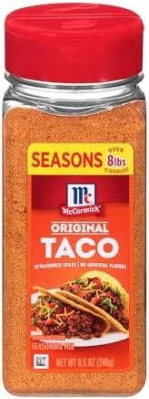 McCormick Taco Seasoning Mix, Original, No Artificial Flavors, No MSG Added, Mild Heat and Classic Flavor the Whole Family Will Love, 8.5 oz