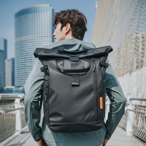 Roll Top Travel Backpack Expandable Commuter Casual Daypack Laptop Backpack for Work Business College2
