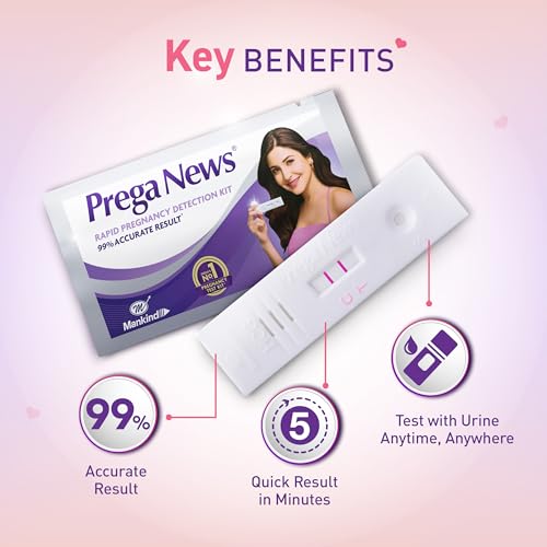 Image of Prega News Value Pack One Step Urine HCG Pregnancy Test Kit Device - Pack of 3 Test Kits | 99% Accurate Results in 5 Mins| India's No 1 Pregnancy Kit x 2