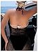 Floerns Women's Hollow Out Mesh Cover Up Dress Halter Tie Back Bathing Suit Beach Dresses Black One-Size