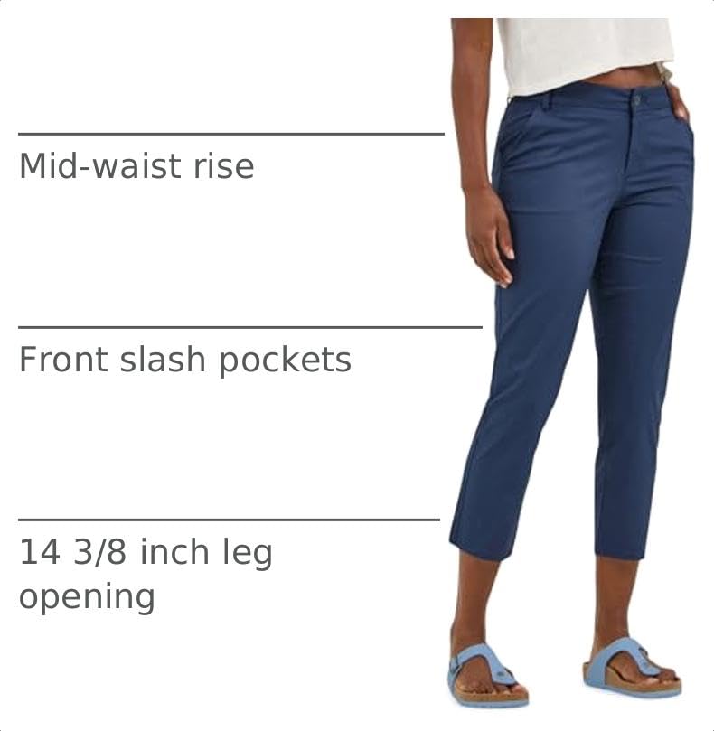 Lee Women's Wrinkle Free 23" Capri Pant, Mood Indigo, 18 - image 4