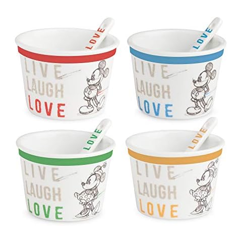 Egan Set 4 Eisbecher mit Löffel Live Laugh Love Cover
