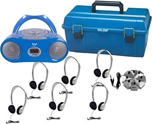 Complete 6 Person CD & Cassette Listening/Learning Center For Classroom School Teachers & Students - Hamilton LCP/CD385/HA2