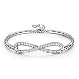 Alex Perry Infinity Bracelet for Mum Women Swarovski Crystal Fashion Jewelry Birthday Gift for Girls Ladies Girlfriend Sister for Wife