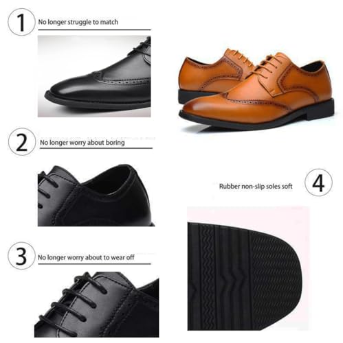 Mens Classic Formal Lace-up Oxford Shoes for Men Brogues Derby Business Wedding Suit Tuxedo Dress Shoes3