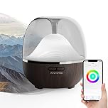 Alexa Smart Aroma Diffuser 600 ml, Ankrs Essential Oils Diffuser Aroma Humidifier, WLAN Diffuser Compatible with Alexa/Google Home, Smart Home, Ultra Quiet, BPA Free for Bedroom, Office, Spa