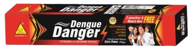 Dengue Danger Comfort Natural Mosquito Repellent Citronella Incense Stick Helps to repells Mosquito & Insects Herbal (150, Pack of 1)