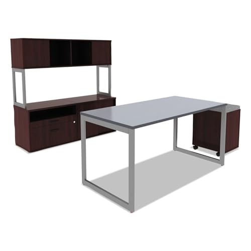 Alera ALELS583020MY Open Office Series 29.5 Inch X 19.13 Inch X 22.88 Inch 2-Drawer Low File Cabinet Credenza - Mahogany thumb #4