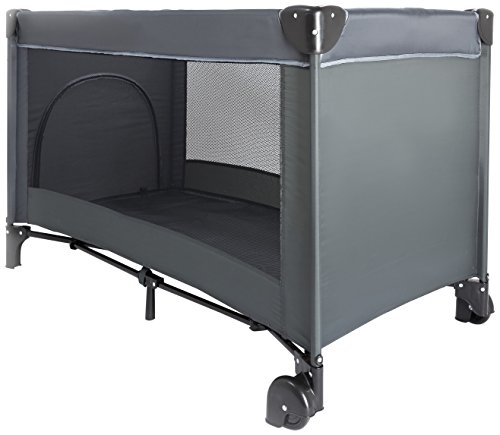 Nattou NA10642 - Cuna de viaje plegable con ruedas, color gris