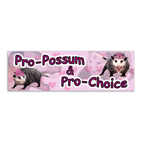 Possum Sticker - Pro-Possum & Pro-Choice - Funny Opossum Weather Resistant Bumper Sticker, Cowboy Possum Funny Decal #TOP1