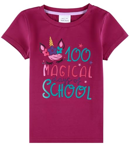 Image of 100 Days of School Shirt Girls and Kids Unicorn Heart Shirt