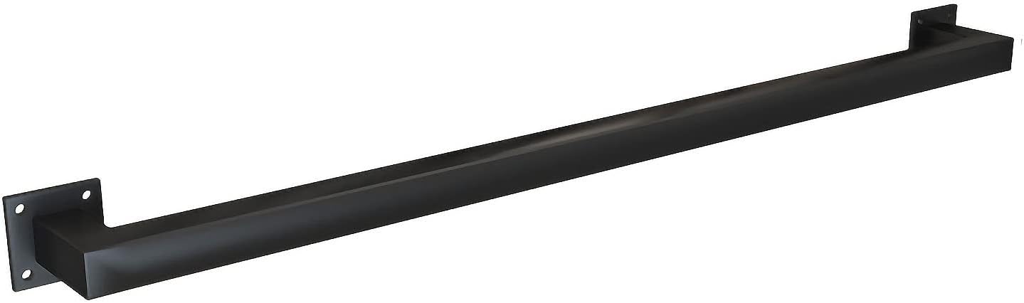 Handrail, 1ft-5ft Modern Stair Handrail Grab Bar Kit, Black/Gold/White Wrought Iron Hand Rail for Indoor Stairs Wall Mount Support, Staircase Handrail Steps Baluster (Color : Black