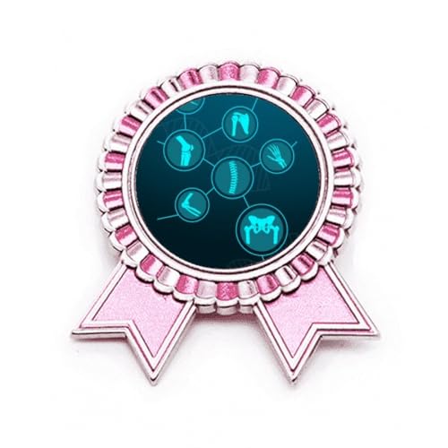 Winner Award Medal broche en métal rose avec structure B pour amateurs d'accessoires fins