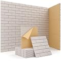 Kuchoow Acoustic Wall Panels Sound Absorbing Self Adhesive Brick Pattern Tiles, 12 Pack BeigePeel and Stick Decorative Felt Panels for Office Apartment Studio Recording Bedroom Ceiling Door