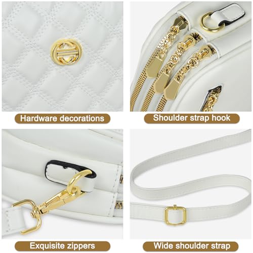 EXTREE Quilted Crossbody Bag, Trendy Design Shoulder Purse3