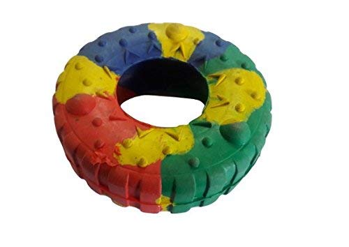 BLACK DOG Rubber TPR Tires Extreme Chew Wheel Dog Toy, Hard Rubber Chew Interactive Toys & Training Aid for Dogs Medium/Large Pets (Multicolor) (B08JKDSBJT) Amazon Price History, Amazon Price Tracker