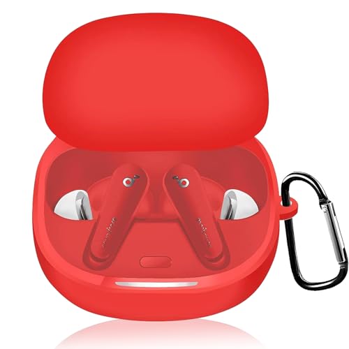 AIYYXX Anker Soundcore Liberty 4 ケース 対応 Anker Soundcore Liberty 4 液状シリコン ケース ソニー 用 保護ケース装着充電可能 耐衝撃性 防水防塵 軽量小型 紛失防止 カラビナ付きanker s