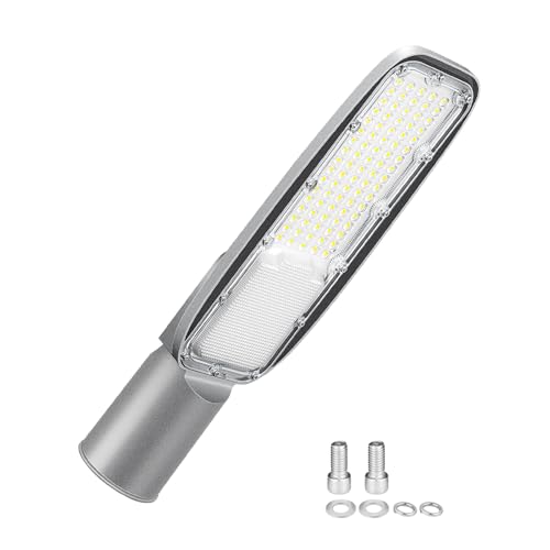 SKYWORLD LED Straßenleuchte, 50W 4052LM Led Strassenlampe Mastleuchte 4000K Warmweiß IP66 Wasserdicht Außenleuchten Sicherheits Wand Licht für...