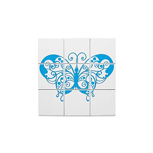 Carreaux céramique papillon bleu décoration murale nature