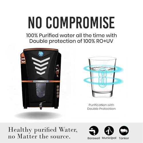Image of Aquadpure Copper +Alkaline RO Water Purifier with RO, UV, UF, TDS Adjuster 12L | 8 Stage Purification | Suitable for all type water supply (A128 Siron Silver Zinc RO)