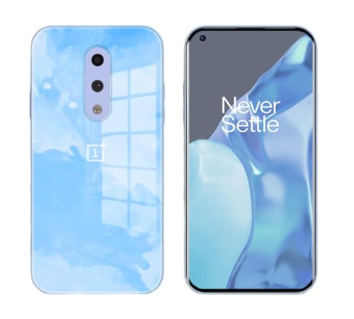 Image of Colorful Wave Glass Case for OnePlus 7, OnePlus 7 Back Cover Case(2019) - Soft TPU + Glass | Water Wave