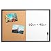 Produktbild DOEWORKS 60 x 40cm Kombitafel Kork-Pinnwand Magnetisches Whiteboard und Korktafel Kombi Set, Pinnwand Korktafel mit Schwarzem Holzrahmen