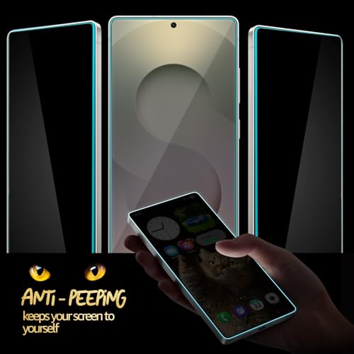Image of Lensarmor Samsung S25 Ultra Privacy Borderless Tempered Glass - Ultrasonic Fingerprint Compatible Screen Protector for Galaxy S25 Ultra 5G - Premium Privacy Screen Guard with 9H+ Protection