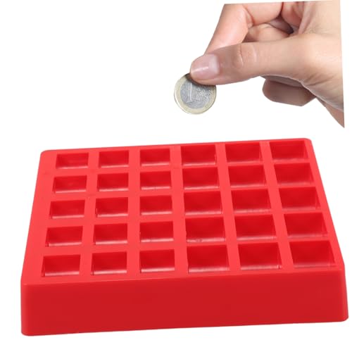 Caja organizadora de monedas rojas paquete 2 piezas miniatura 4
