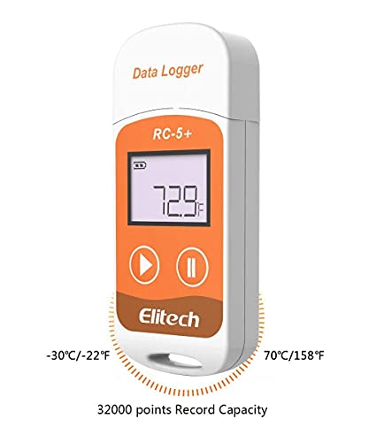 Image of [ISO 17025 Certified] Elitech RC-5+ USB Temperature Data Logger Reusable Recorder PDF DDL