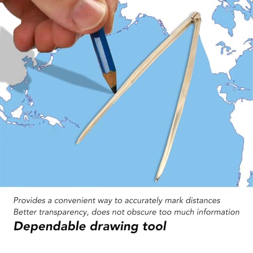 Nurnesy 7,87 -Zoll -Messingnavigationsteiler - Professionelles Meereszeichnungsinstrument (IMPA 371013) für Genaue Navigation und Präzision