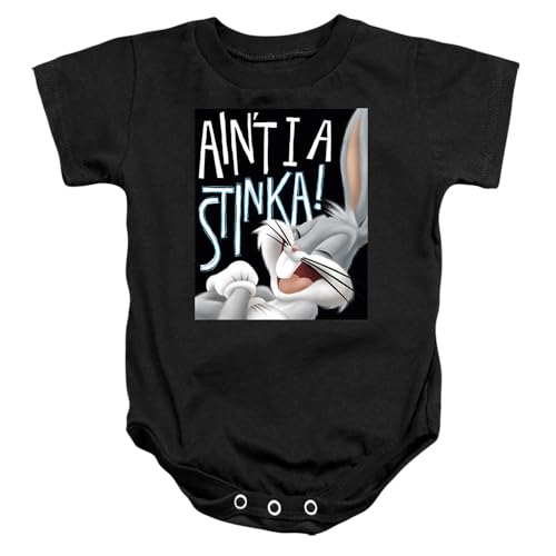 Image of Looney Tunes Bugs Bunny Ain't I A Stinka! Unisex Infant Snap Suit for Baby (6 Months) Black