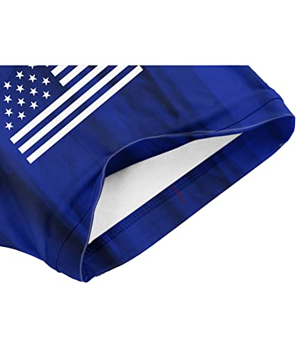 Geek Lighting Patriotic Shirts For Men Short Sleeve Summer Casual Polo Shirts Usa Flag Eagle Glof Tops, 3Xl #TOP4