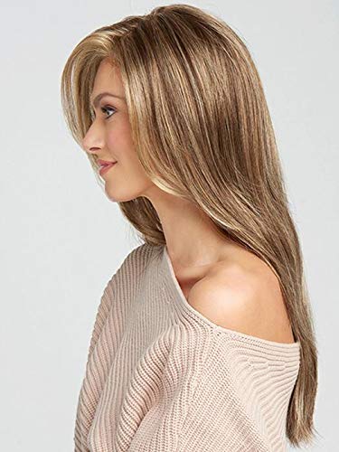 Miles of Style Wig Color SS23/61 SHADED CREAM - 15" Mid-Back Length Long Soft Layers Sculpted Waves Heat Friendly Synthetic Lace Front Part Bundle MaxWigs Hairloss Booklet