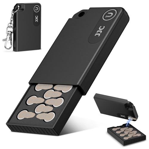 JJC Portable Size 312 13 10 Battery Case Holder Storage, Pop-up Design Hearing Aid Batteries Case for 11x A312 Size312 P312 312A PR41 P13 P10, Safety Aid Zinc Air Prime Batteries Holder, No Batteries