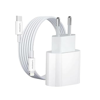 iPhone Uyumlu 20W PD H zl   arj Adapt r  ve USB-C to Lightning  arj Kablosu, 1 Metre, Beyaz