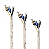 TPFNet 3X Organizador Cables Cubre Cables Flexible Funda Organizador Cables, Organizador de Cables Mesa, Organizador de Cables en Espiral - 6-60mm de Diámetro, Transparente, 10m