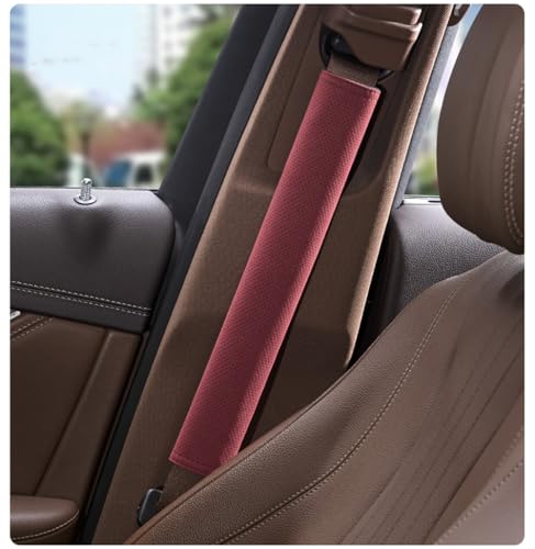 車用 シートベルトパッドシートベルトカバー 自動車 コンパクト ミニバン セダン ハッチバック スポーツカー ワゴン SUV スポーツ GR/GR SPORT 軽トラック スエード素材 延長タイプ 長いサイズ マジックテープ取り付け 2個セット (マークな
