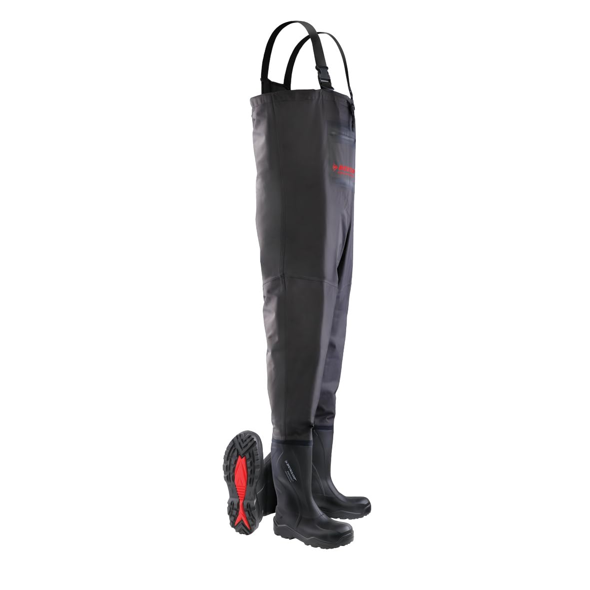 DUNLOP Purofort Rugged Full Safety Wellington Boots, Black, UK 8