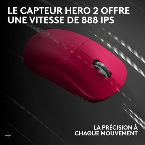 Logitech G PRO X SUPERLIGHT 2 wireless gaming mouse, 60 g pro-grade mouse with 5 programmable buttons, 44k DPI sensor, 8 kHz report rate, USB-C charging for PC/Mac - Pink