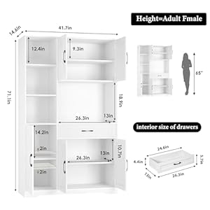 Hostack71tallkitchenpantrystoragecabinetfarmhousefoodpantrycabinetwithmicrowavestandbarndoorskitchenhutchcabinetwithlargedrawerandshelvesfordiningroom Urban Country Home Decor Hostack 71 tall kitchen pantry storage cabinet farmhouse food pantry cabinet with microwave stand barn doors kitchen hutch cabinet with large drawer and shelves for dining room urban country home decor