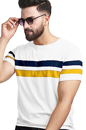 Image of AUSK T-Shirt for Mens Double Stripes on Chest