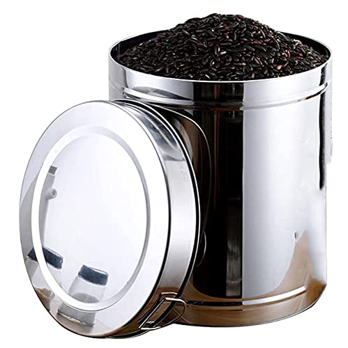 Seau à riz en acier inoxydable 55L pour stockage alimentaire