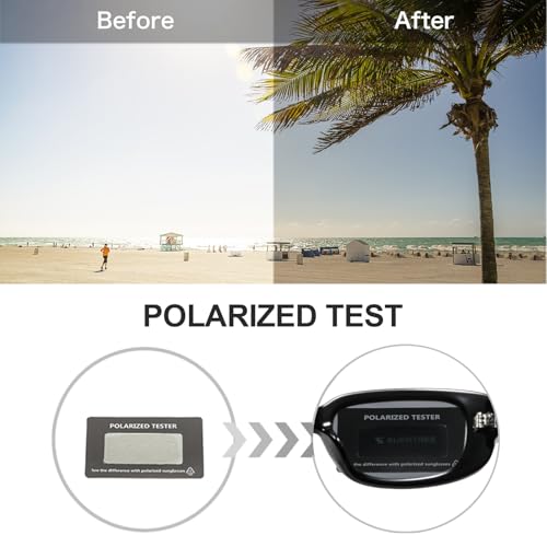 Image of Trendy Rectangle Sunglasses Polarized Women Men Chunky Thick TR90 Frame Shade UV400 TAC Lens Lightweight