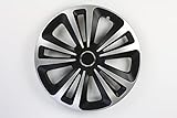 4er Pack ZentimeX Z744990 Radkappen Radzierblenden universal 14 Zoll Silver Black