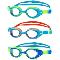 YUENREE 3-Pack Kids Anti-Fog Swim Goggles