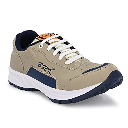 Image of BRK Footwear Men's Blue Running Sports Shoes | Lace-Up Lightweight Sneakers | Rubber Sole | Cushioned Gym Walking Casual Athletic Shoes for Men
